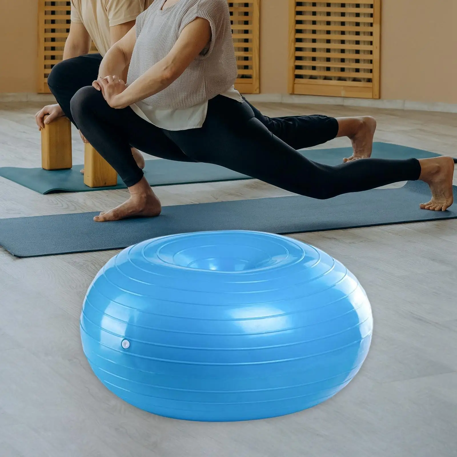 Yoga Ball Pilates Donut Balance Fitness Ball for Workout Home Gymnastic Blue B