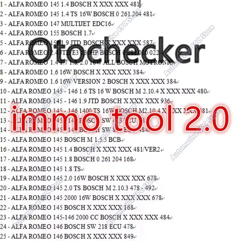 Otochecker 2.0 Advanced Immo Repair System OTO Checker Cleaner Repair Software for Car Immobilizer Diagnostic & Key Programming