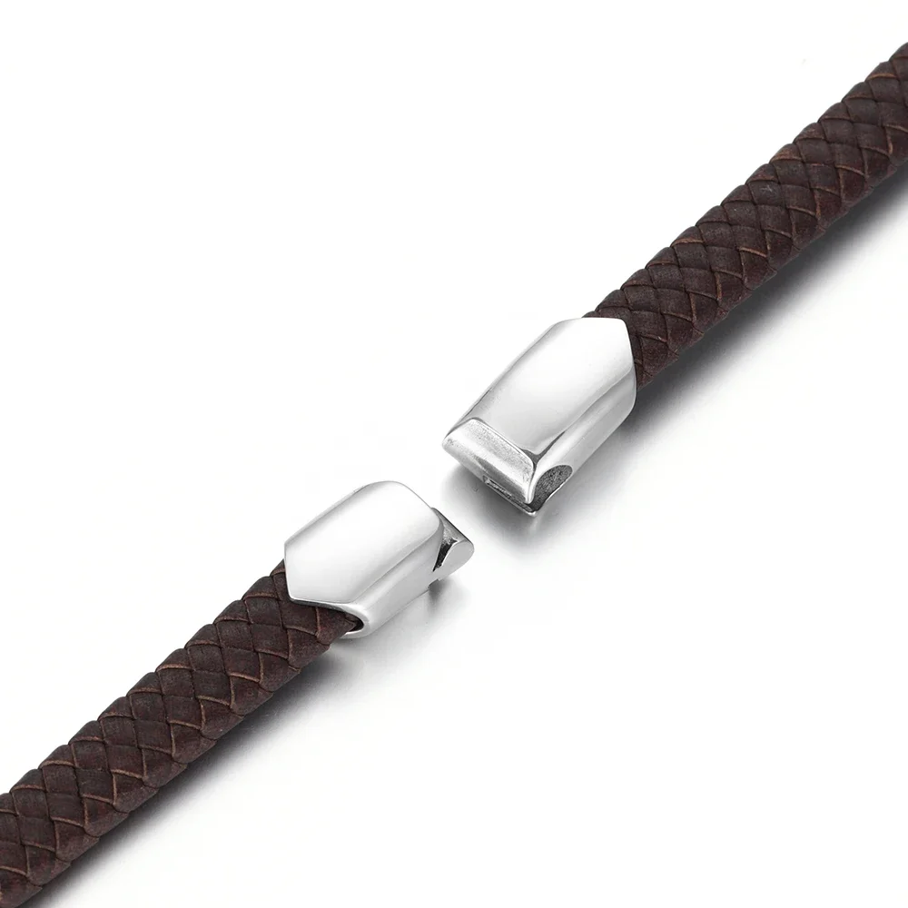 Roestvrij staal magnetische sluiting gat 11 * 5 mm lederen koord sluitingen armband magneet gesp DIY sieraden maken onderdelen benodigdheden