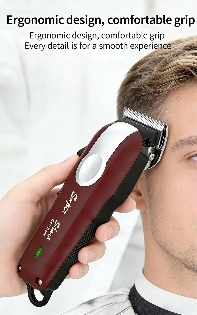 USB-Aufladbarer Professioneller Haarschneider für Männer mit LED-Anzeige, Kabelloser Trimmer, Haarpflege-Set für Zuhause, Ideales Geschenk für Männer – Detail 3