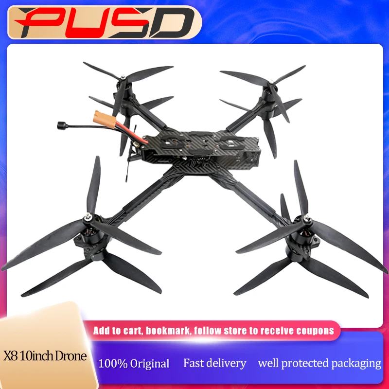 

10inch X8 Long Range FPV Racing Drone With 5.8G high-definition image transmission,Long Endurance 5-7kg Heavy Load Quadcopter