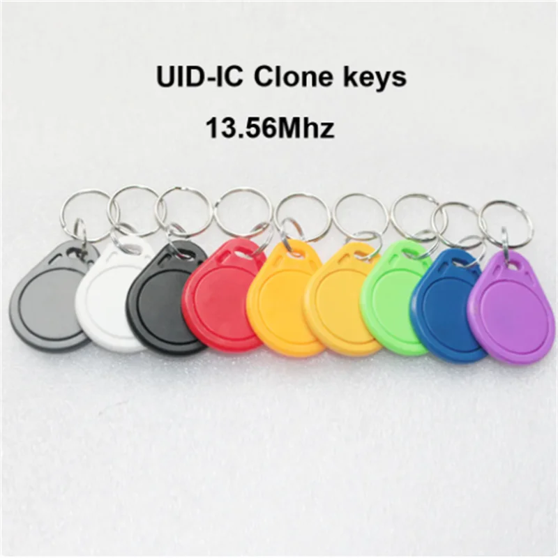 10pcs UID Fob 13.56MHz Writable IC Card Block 0 Sector Clone Changeable Smart Keyfobs Key Tags Card 1K S50 RFID Access Control