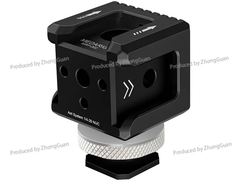 3-Way Cold Shoe Adapter with ARRI Pin & 1/4