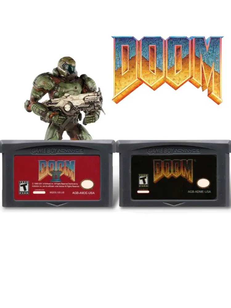 GBA Game DOOM Series Cartridge 32-Bit-Videospielkonsolenkarte DOOM 1 DOOM 2 für GBA GBASP NDSL