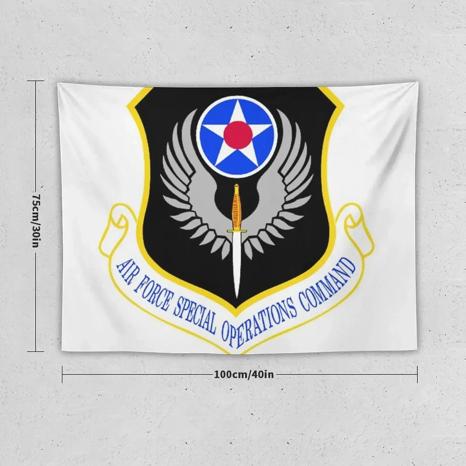 Air Force Special Operations Command (AFSOC) Crest Tapestry Aesthetic Decoration Home Supplies Japanese Room Decor Tapestry