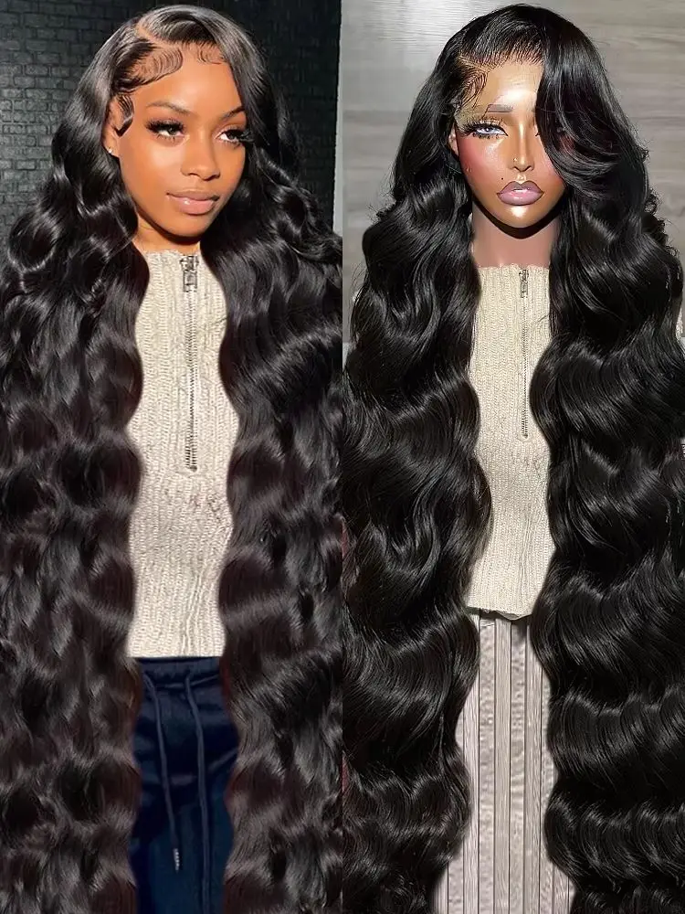 

250 Density 40 Inch Body Wave 13x4 HD Lace Front Human Hair Wigs For Women 13x6 Lace Frontal Pre Plucked Human Hair