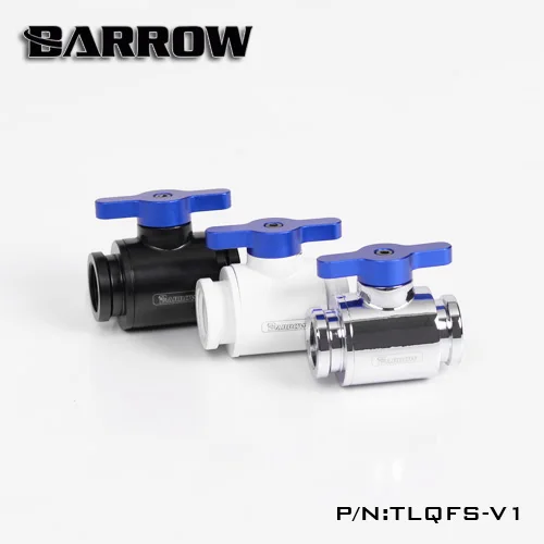 Barrow Water Cooling Mini Double Female Thread Ball Valve Blue Lever TLQFS-V1