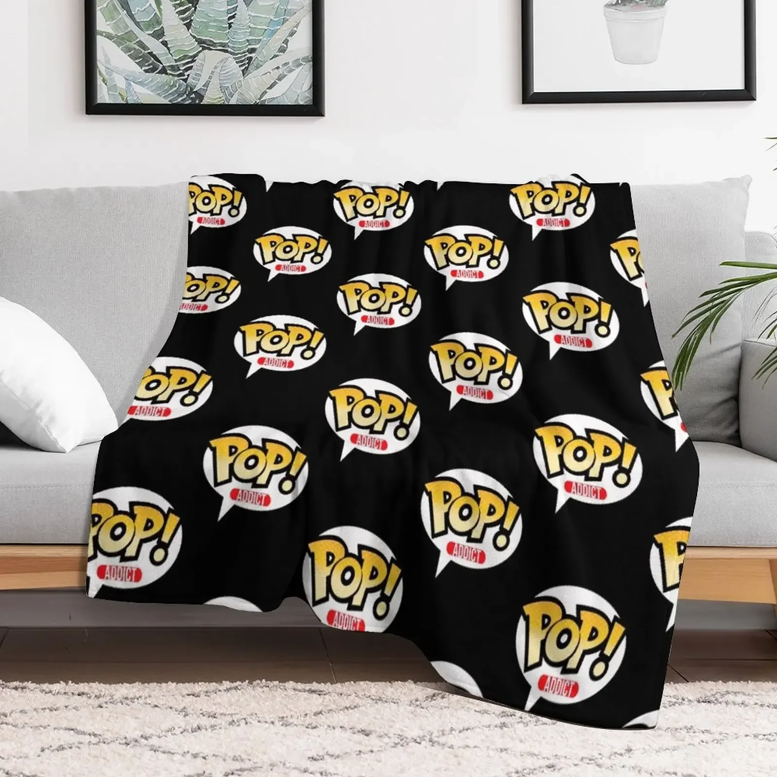 Pop! Addict Throw Blanket Hairys Fashion Sofas Blankets