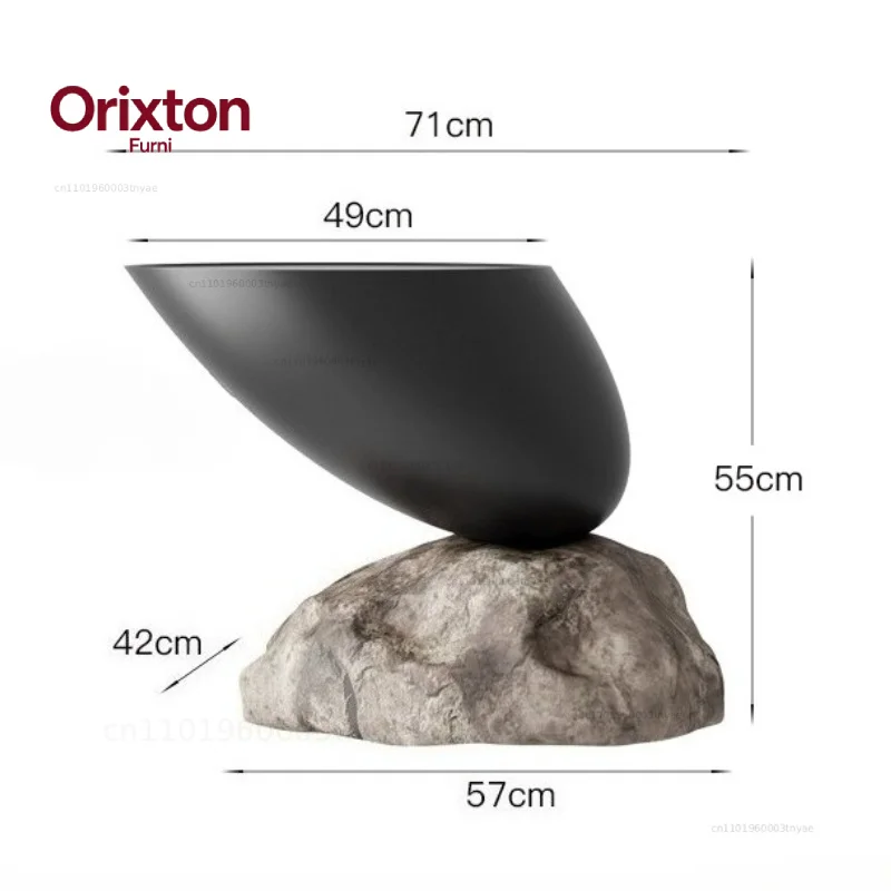 Modern Minimalist Style Ymitation Stone Shape Coffee Table Creative Living Room Furniture Sofa Side Table Designer Center Table