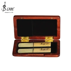SLADE Saxophone Reeds Case Walnut Wooden Box for Tenor Alto Soprano Sax Clarinet Reeds Woodwind Instrument Parts & Accessories