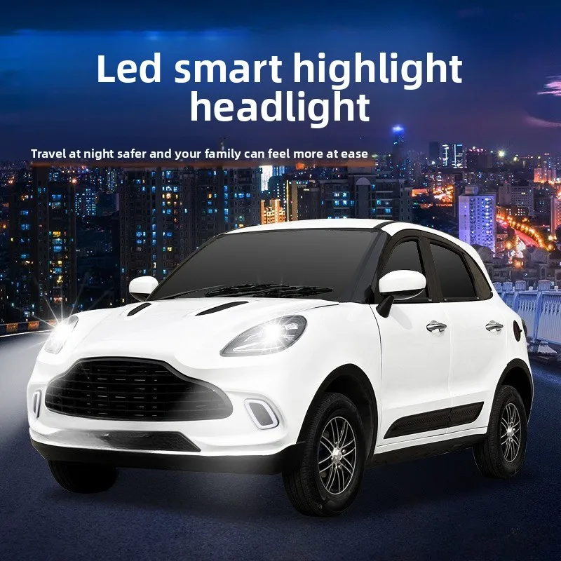 Nueva energía viejo Le eléctrico de cuatro ruedas para adultos, aceite y electricidad, doble uso, coche totalmente cerrado de cuatro ruedas