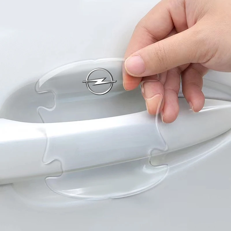 

4 шт., защитная полоса для кузова автомобиля, наклейка против царапин на дверную ручку автомобиля для Opel Crossland Crossland-X Mokka Combo Cascada