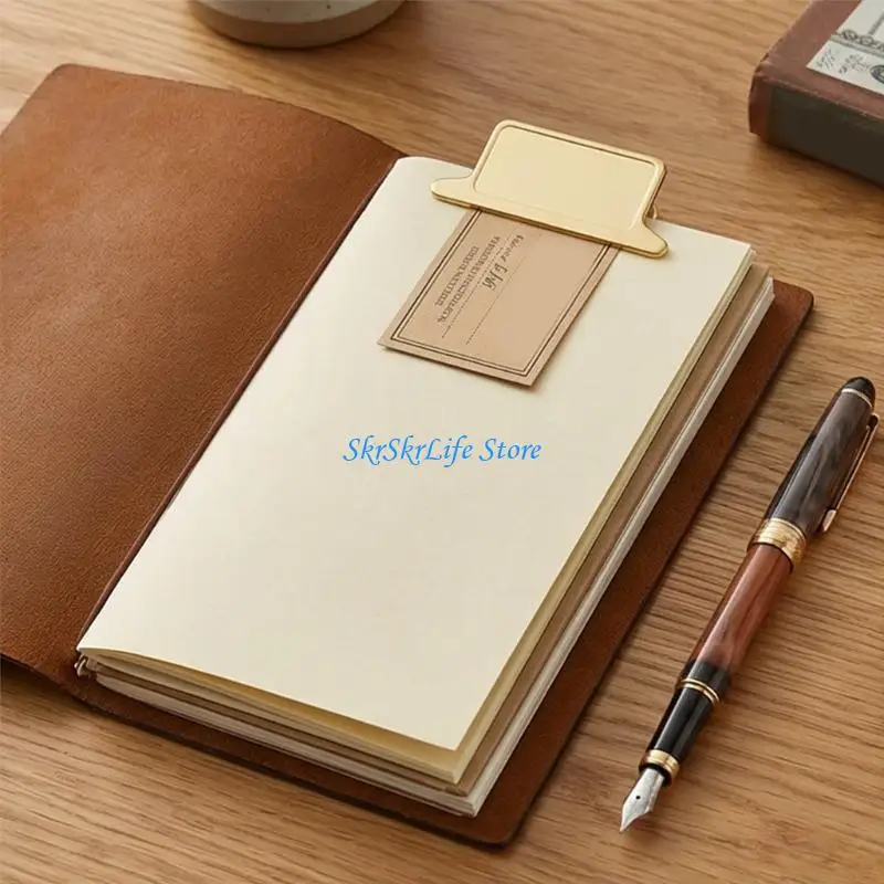 

E65E 2/4Pcs Antiqued Note Paper Clip Book Page Clip Metal Document Clamp For Receipts Journal Notebook Planner Scrapbooking