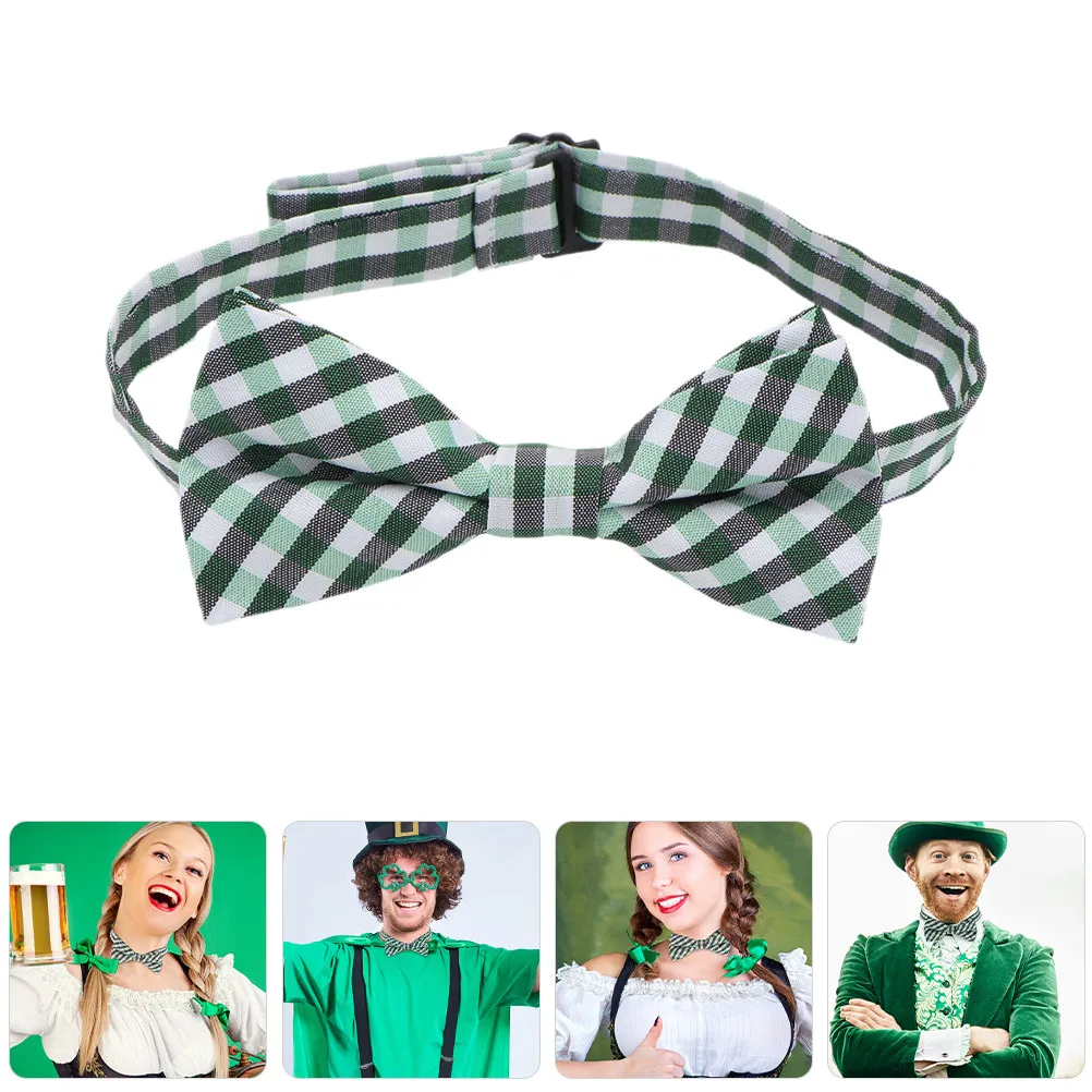 

1 Unit Children Bow Tie Green Clip on St Patrick's Day Party Outfit Kids Neckwear Festive Accessories Boys Girls Toddler