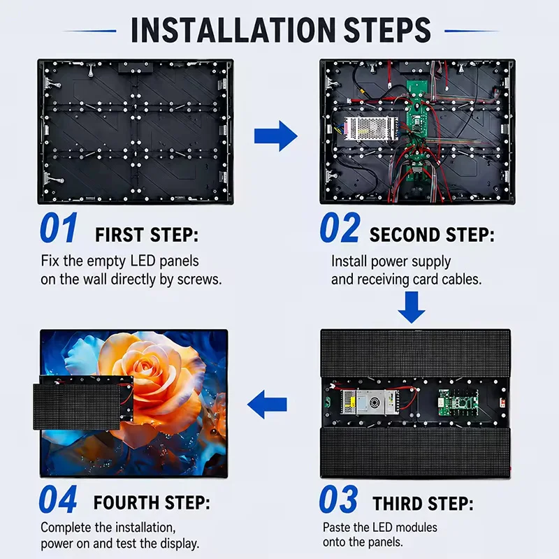 ndoor Wall Mount Front Service LED Screen P1.5 SMD Full Color Magnetic Module Front Access LED Video Wall For Studio Lobby