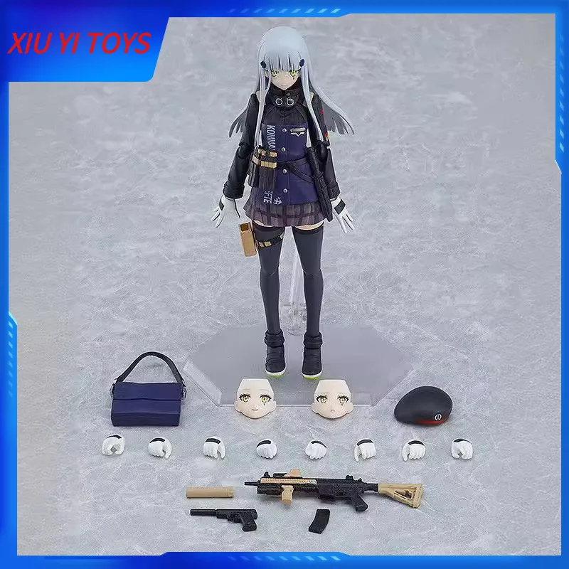 

15cm Girl Frontline HK416 Figma Mobile Doll Assault Rifle 404 Team Members Cool Handmade Birthday Gift Desktop Ornament