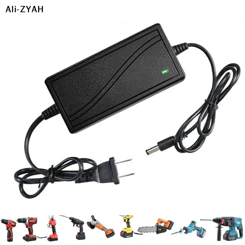 Ladegerät für Lithium-Ionen 21V 2A Adapter Rundstecker Universal Elektroschrauber Winkelschleifer Elektrosäge Lithium-Batterie-Ladegerät
