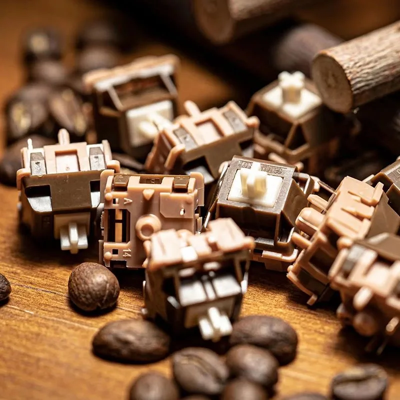 Caramel Latte V2 Switch 45g Linear Pre-Lubed 5 Pins HotSwap Switches For Mx Gaming Mechanical Keyboard 기계식 키보드 축