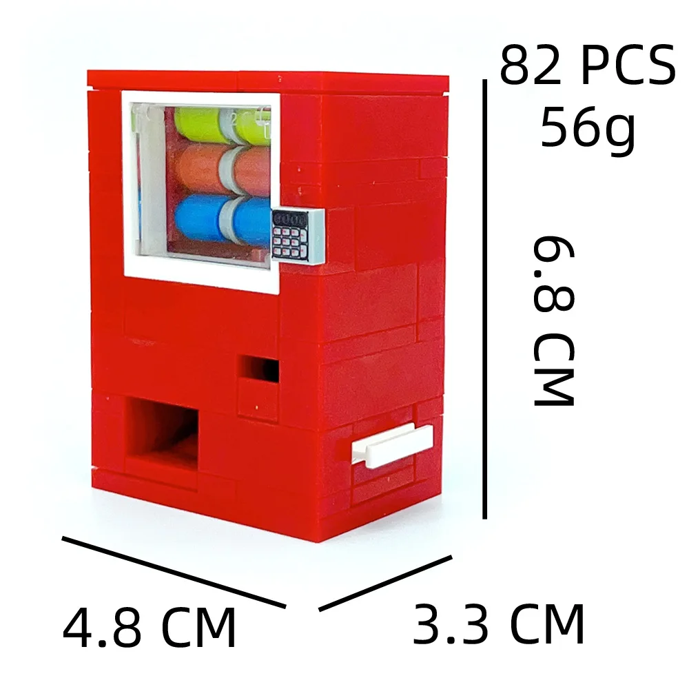 Compatible With LEGO Creative MOC Small Granular Building Block Beverage Machine, Coin Vending Machine Accessories, Toys