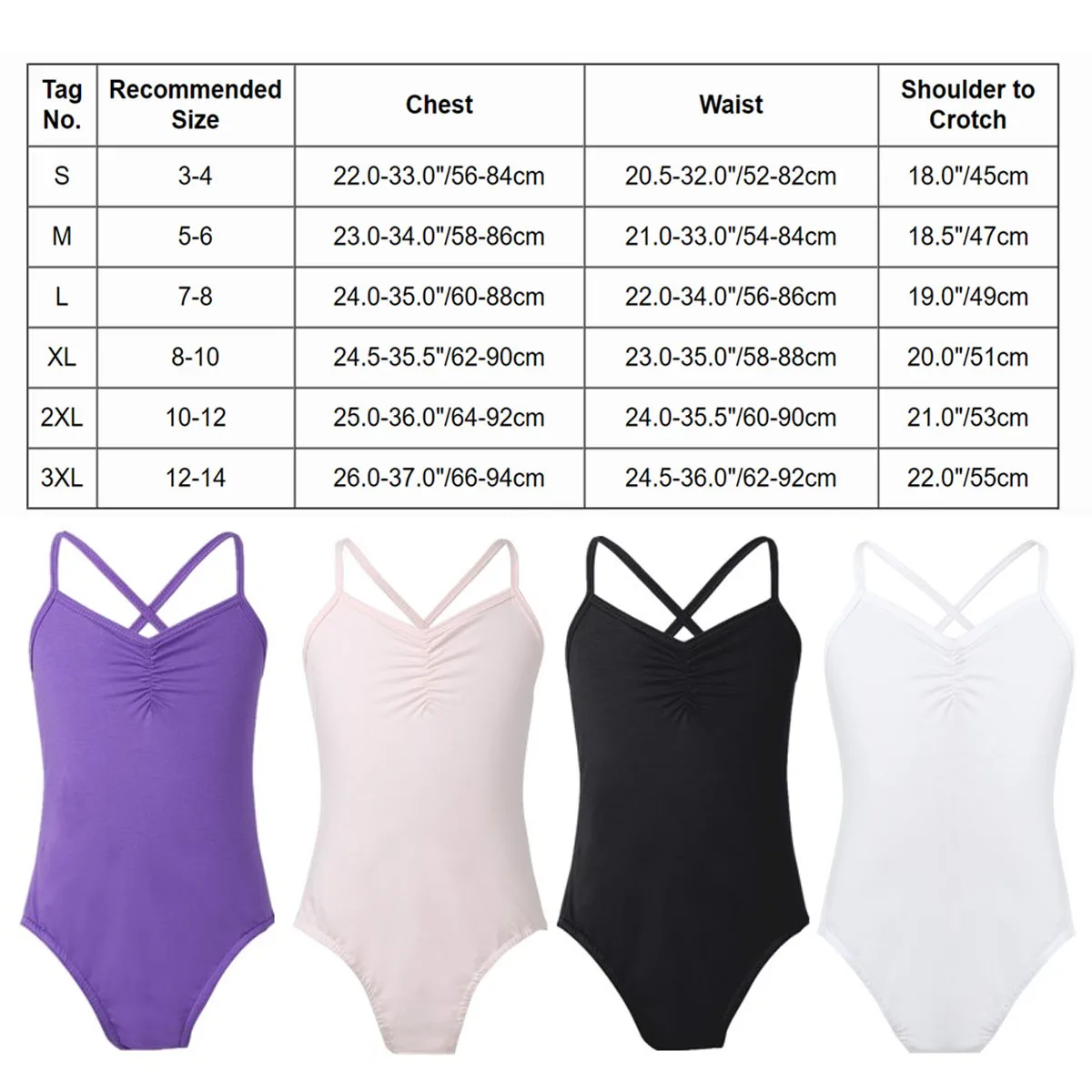 Kid Spaghetti Strap Gymnastics Leotard Ballet Dancer Leotards Clothes Toddler Girls Ballerina Cotton Bodysuit Practice Dancewear