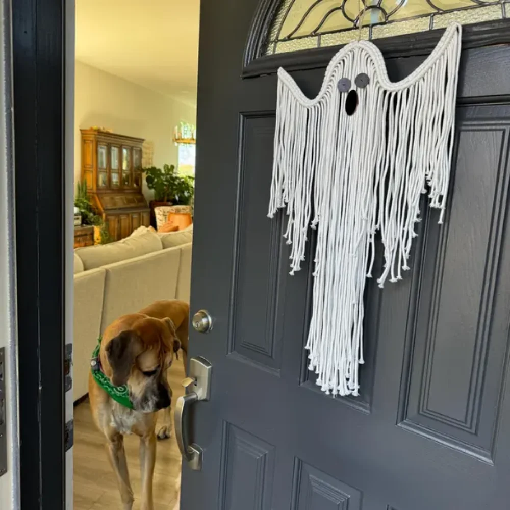 

Macrame Cotton Yarn 3mm 90 Meters Macrame Cords Halloween Decorations Hanging Ghost Decor Making Materials With PDF Instructions