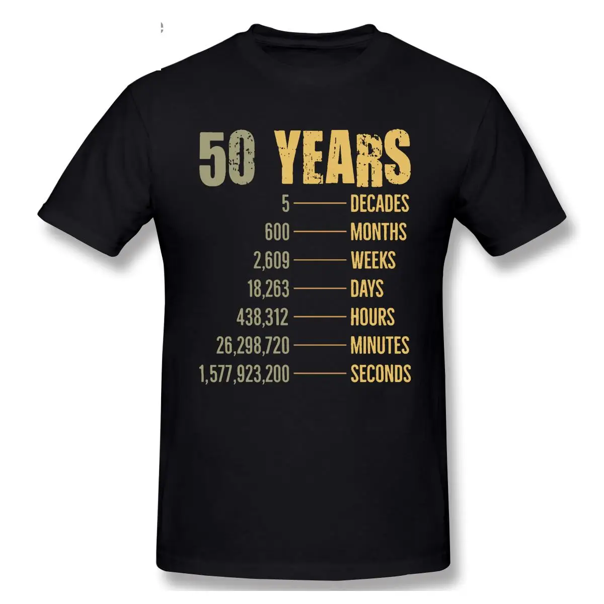 

FPTops T Shirt Men 50th Birthday 50 Year Old Funny Short Sleeve Casual Men O-neck 100% Cotton T Shirt Tees Top