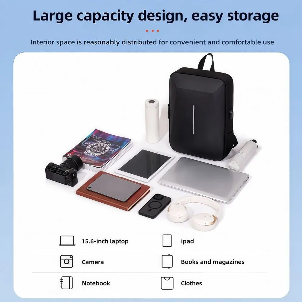 

Anti-theft Hard Shell Backpack USB Charging Port Multipurpose Casual EVA Backpack High Capacity Waterproof Business Computer Bag
