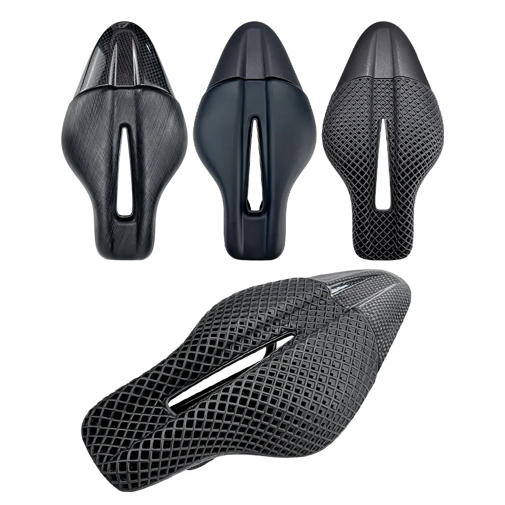 3D Printed Ultralight Bike Saddle Carbon Shell Hollow Breathable Racing Bicycle Seat For Road Bike MTB Cycling Cushion
