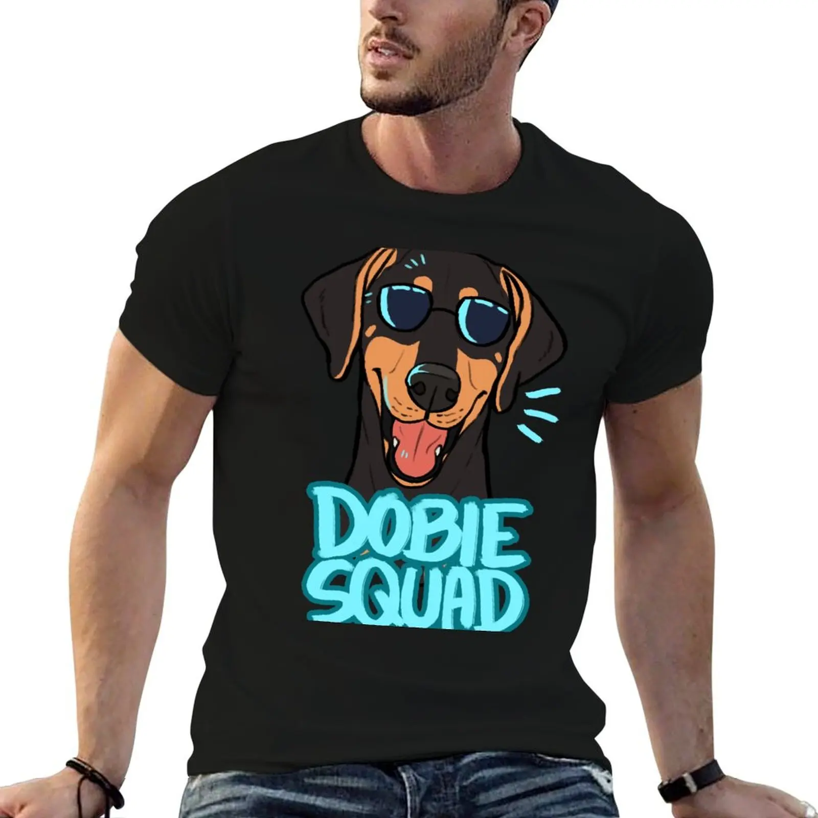 DOBIE SQUAD (black) T-Shirt plus sizes custom t shirt cheap stuff anime tshirt mens plain t shirts