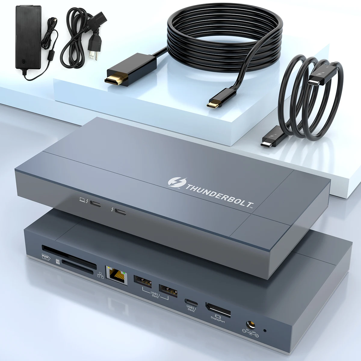 

Intel Certified 8K DisplayPort Thunderbolt 3 Universal Docking Station Power Delivery 500Mb/s CFast 2.0 Card Reader USB 3.0