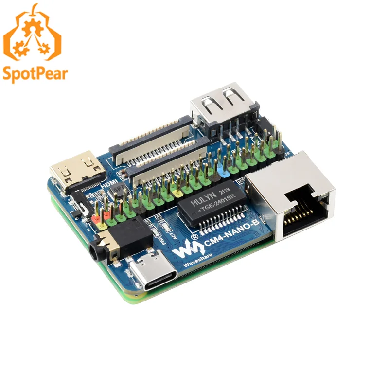 

CM4-NANO-B Nano Base Board (B) IO Board for Raspberry Pi Compute Module 4 Same Size as the CM4