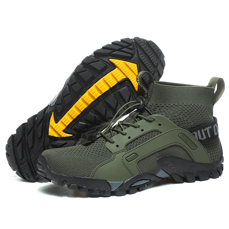 High-Top Barefoot Upstream Water Shoes Trekking Mountain Boots Anti-Skid Hiking Sneakers Outdoor Wear-Resistant Water Shoes