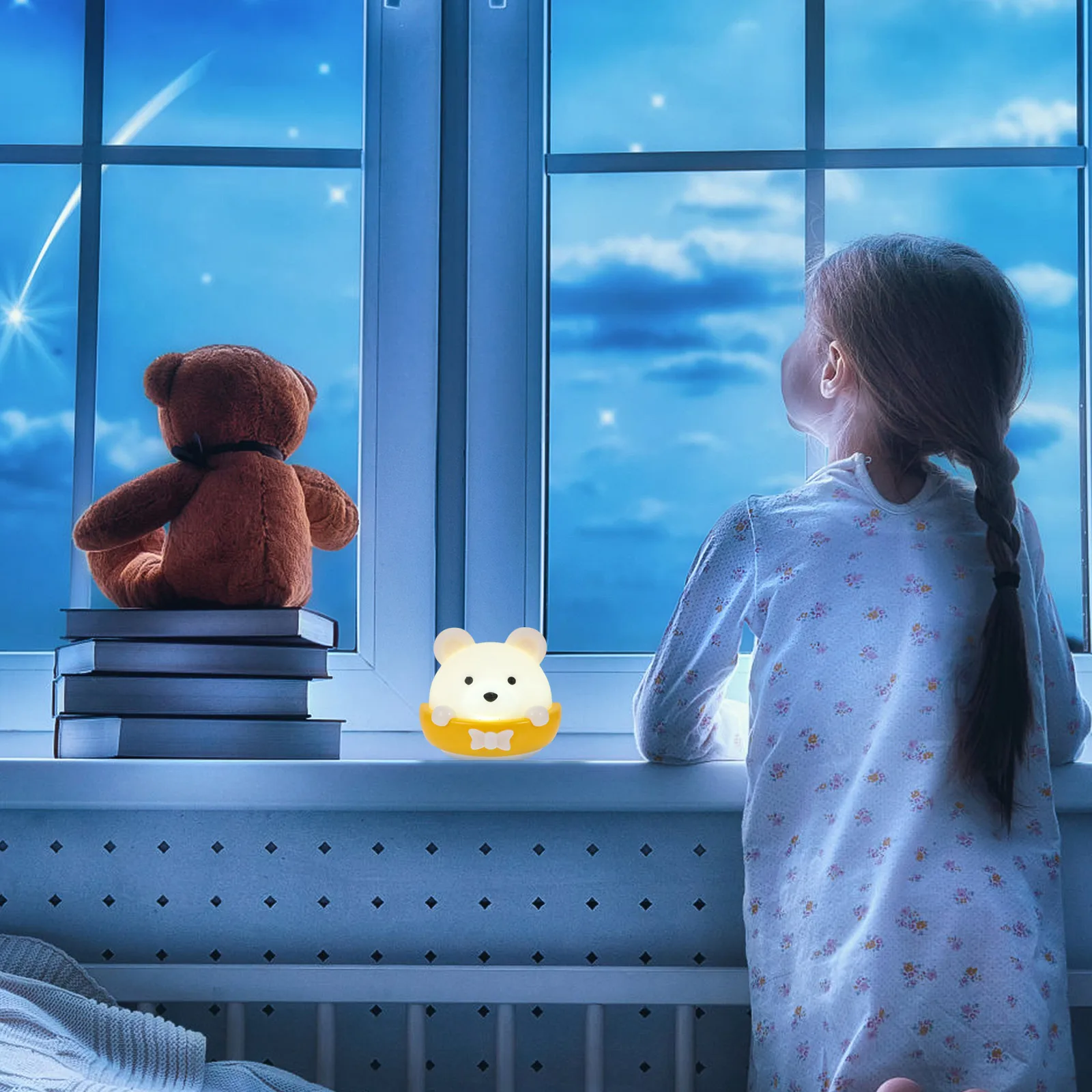 

Charging Night Light Remote Controlled Lamp Rechargeable Small Adorable Sleeping for Bedroom Nursery Home Bedside