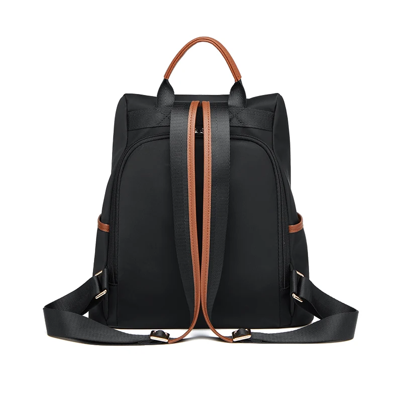 New Oxford &Leather Female Aesthetic Backpack Large Roomy Luxury Designer for Girls Women Travel Backpacks Light Weight - JH629
