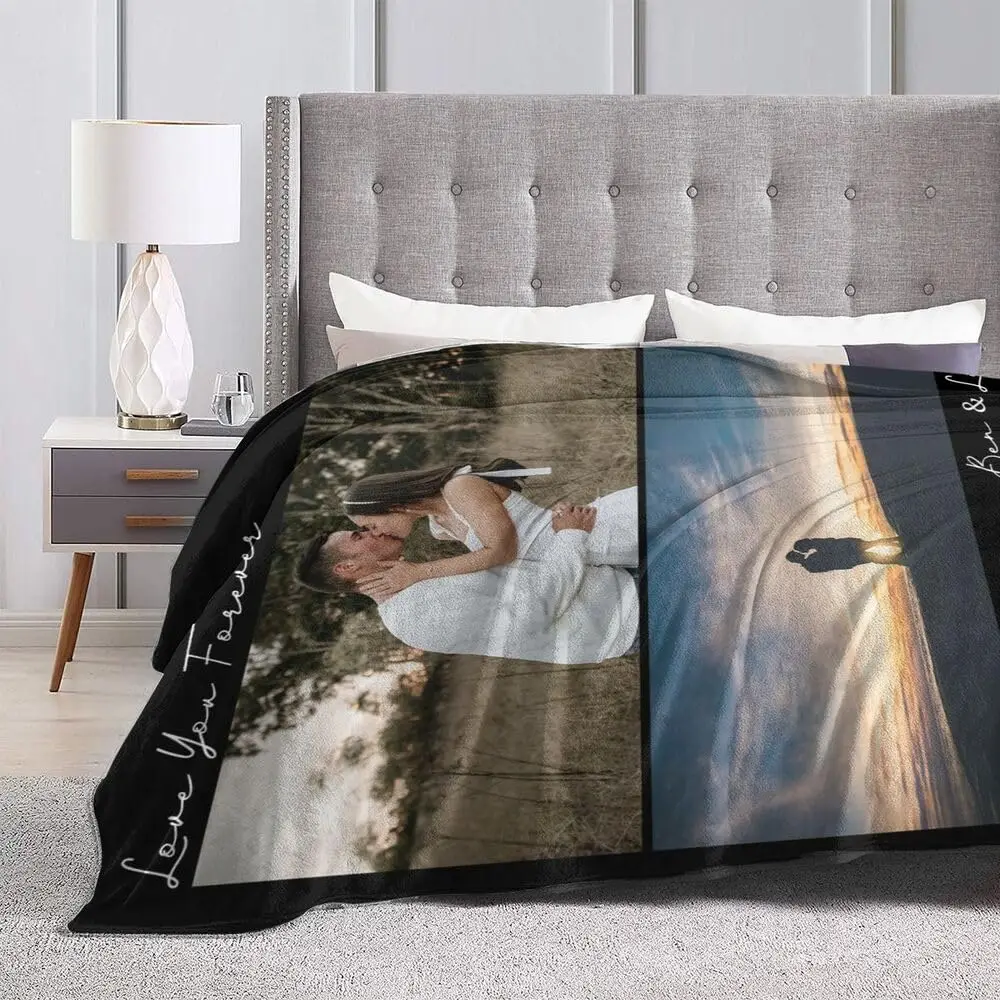 الآباء الشخصية إضافة صورة نص اسم الشعار بطانية مخصصة للرجال والنساء والأصدقاء والأب والأم #5