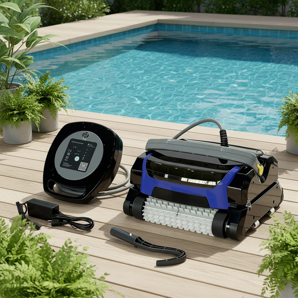 Automatic Pool Cleaner Robot  Wall-Climbing Pool Sweeper for Large Inground Pool Includes Full Accessories