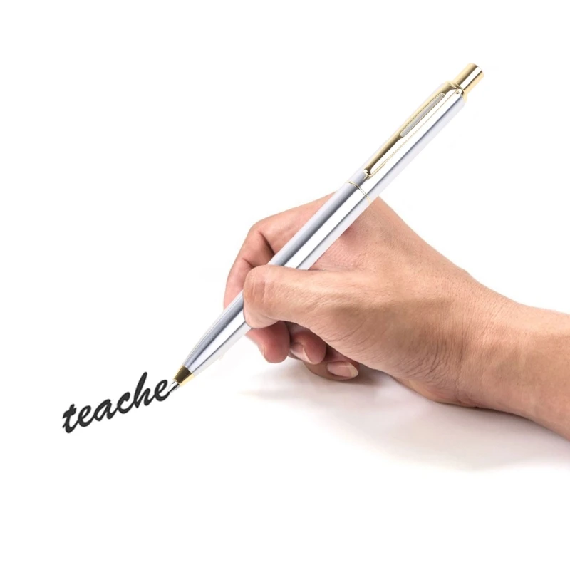 Thép không gỉ Kim Loại Đẩy Bút Bi Baoer 37 Bút Bi Tặng Đứng Yên Dropship