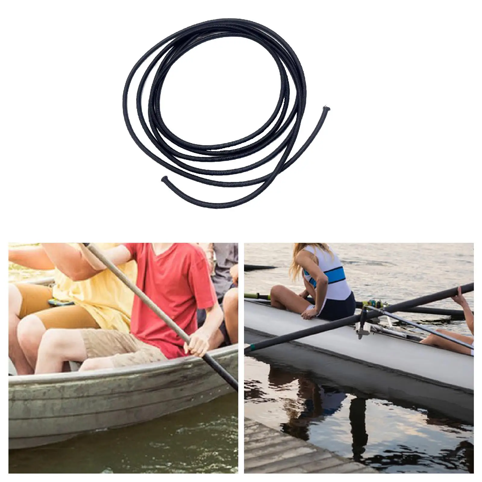 4m Thick Rowing Machine Pull Belt Silicone Exercise Band Replacement for Multifunctional Gym Machine