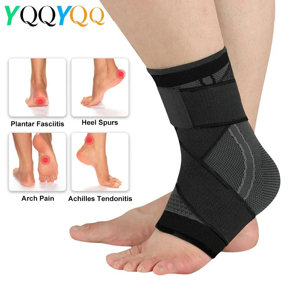 1Pcs Ankle Braces, Adjustable Compression Ankle Support Men Women,for Achilles Tendon Support & Plantar Fasciitis,Sprained Ankle