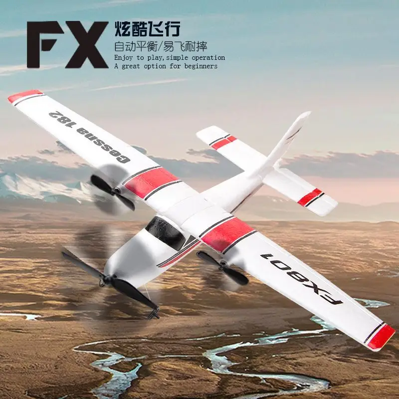 FX801 2.4G DIY RC Airplane Fixed Wing Plane Outdoor Durable Long Flight EPP Craft Foam Electric Glider Model Children\'s Toy Gift