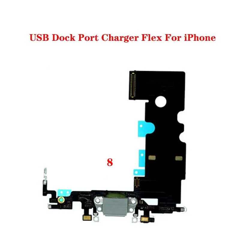 كابل شحن مرن لهاتف iPhone 7 8 Plus 7Plus 8Plus USB Dock Connector Charger Port Replacement Parts