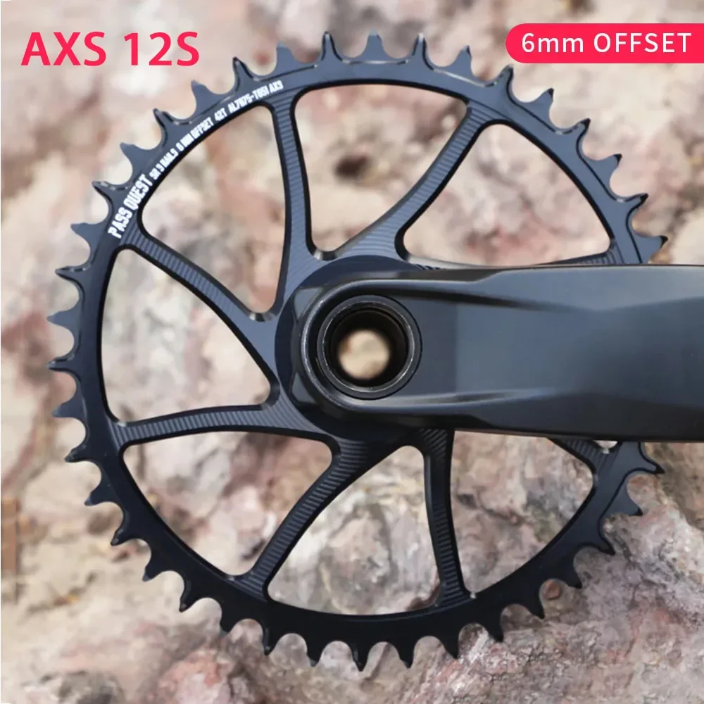 

PASS QUEST 6mm Offest Chainring AXS 40-54T Chainwheel for SRAM SX XX xx1 Eagle Crankset Gravel/Mountain Bike