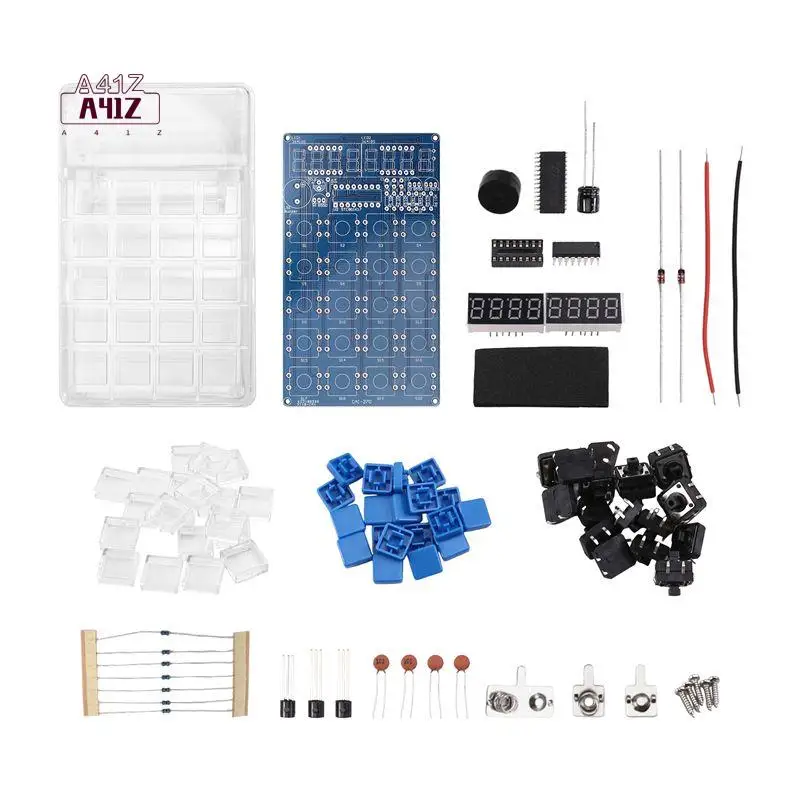 A41Z-DIY Calculator Kit With LED Display Calculator Electronic Making Soldering Training Experiment Practice DIY Project