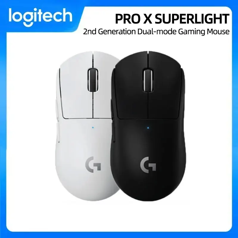 Logitech G PRO X SUPERLIGHT Mouse Gamer GPW 2nd Generation Hero 25K Sensor Dual-mode 2.4Ghz Wireless Mice For Gamer Office