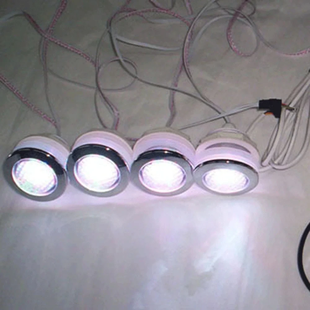 Imagem -05 - Luz de Banho Subaquática Led Rgb Superfície Colorida Submersível Led Pool Lights Lâmpada de Banheira Cromagem Facial ac 12v 100ma 68 mm