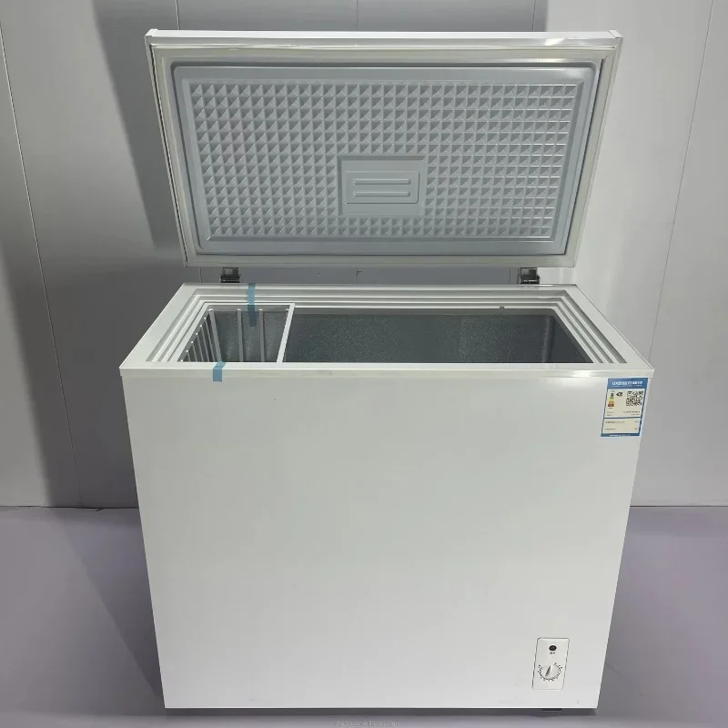 228 liters Large capacity top open showcase deep freezer qlass door chest freezercommercial display freezer