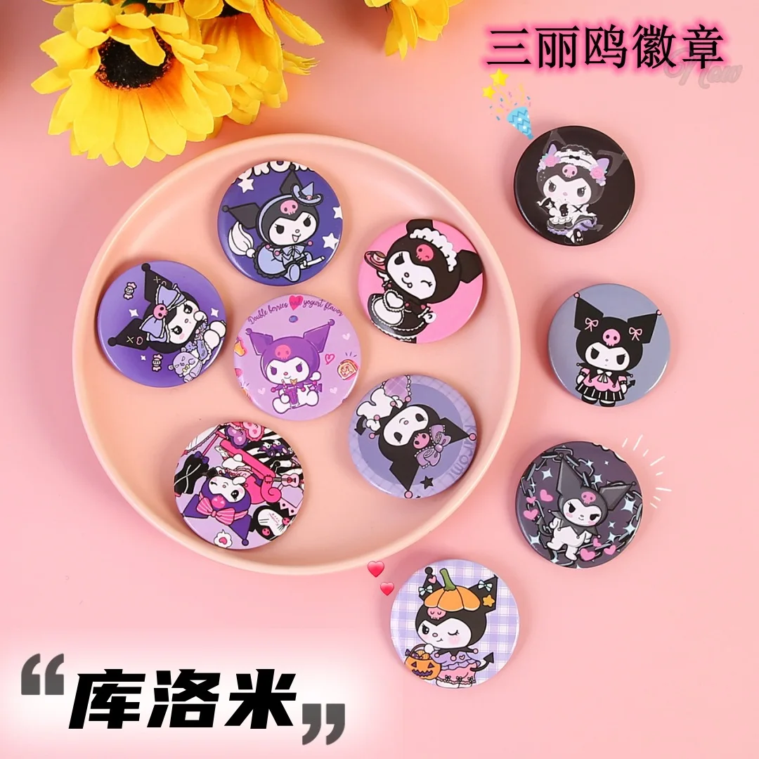 Sanrio Hello Kitty Cute Cartoon Brooch Melody Kuromi Pacha Dog Couple Cute Popular Badge Student Brooch Gift Free Shipping