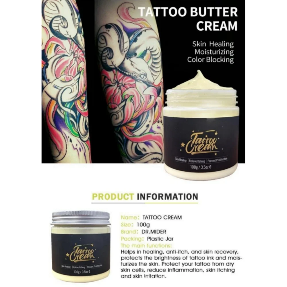 100g/pcs Tattoo Repair Cream Remove Swelling and Soothe Tattoos Butter Moisturizing Skin Care Anti-Scar Tattoo Accessories