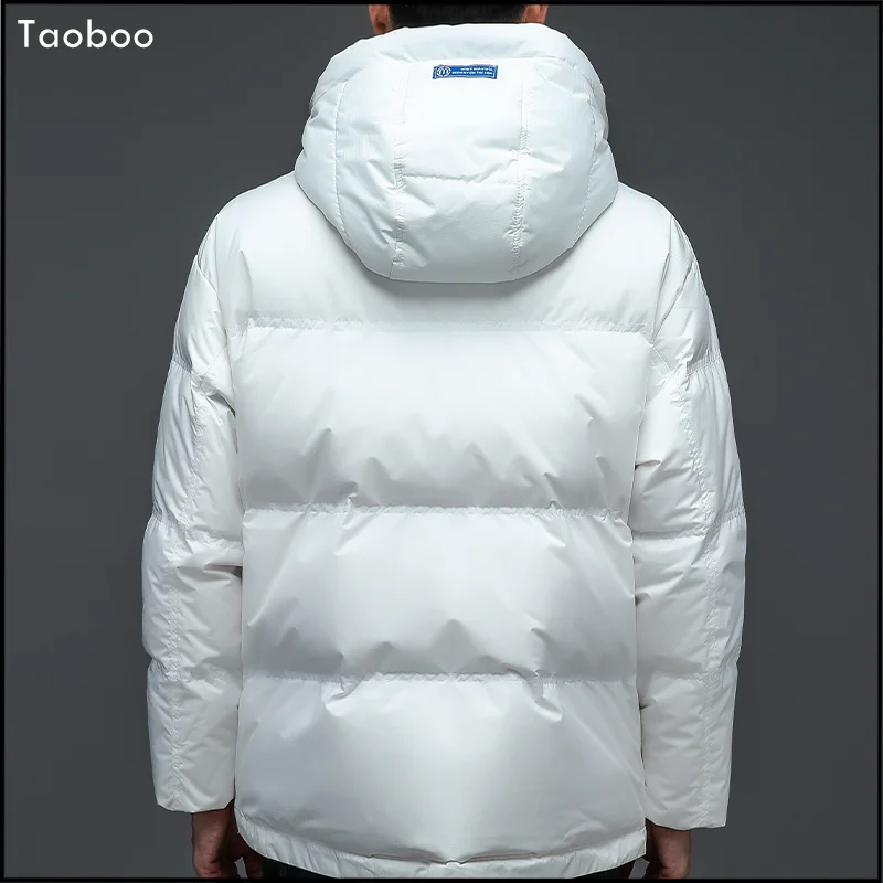 2022 New Brand Winter Warm White Duck Down Jacket men Fashion Korea Style Student Windbreaker Parkas High Street Loose Outwear