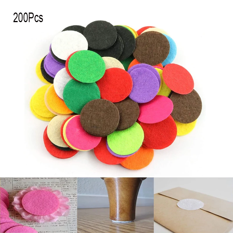 

200pcs 30mm Color Padded Felt Round Shape Craft/ DIY Appliques Clothing Decoration Scrapbook